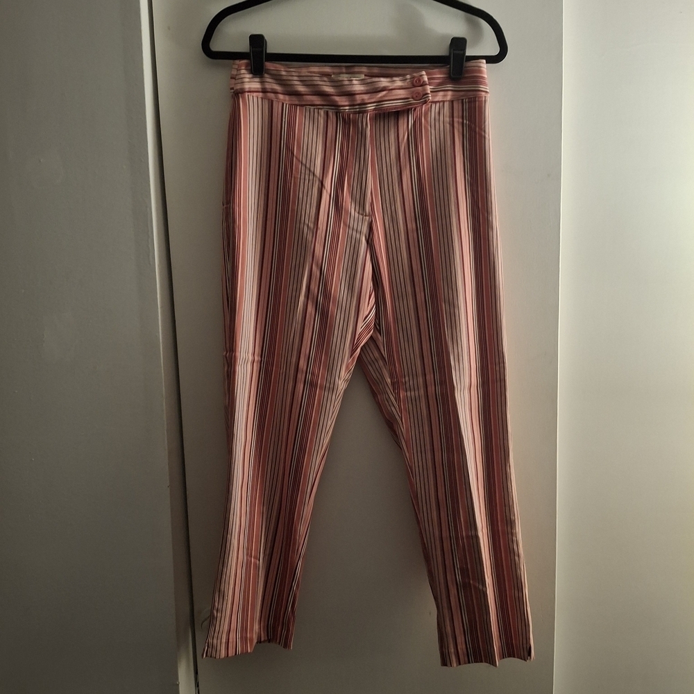 St. John's Bay Women's Pink and White Striped Pants